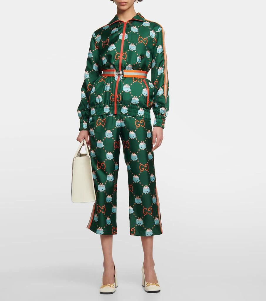 商品Gucci|Logo silk sweatpants,价格¥13772,第2张图片详细描述