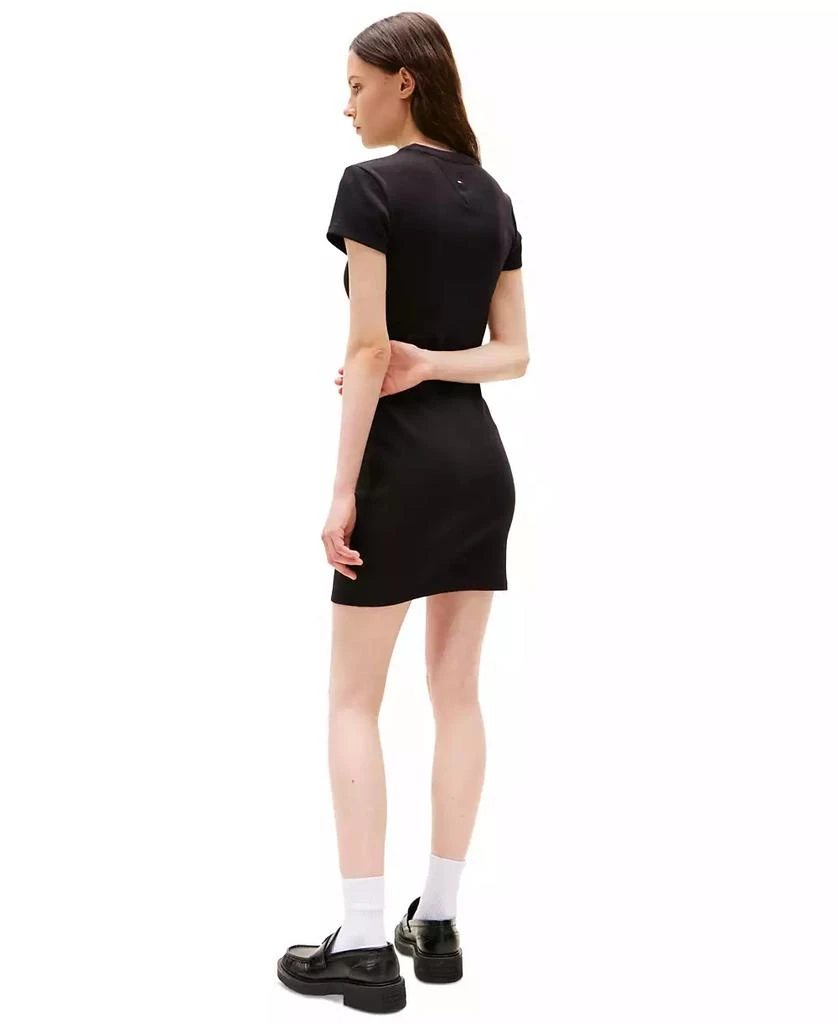 商品Tommy Jeans|Women's Script Logo Ribbed Mini Dress,价格¥205,第4张图片详细描述