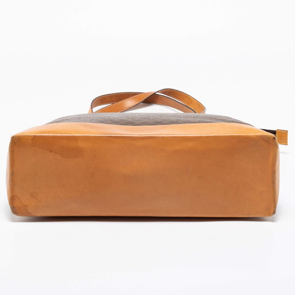 Celine Brown Macadam Coated Canvas And Leather Vintage Tote商品第6张图片规格展示