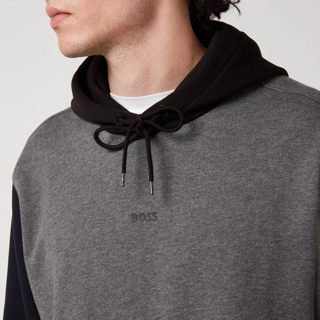 商品Hugo Boss|BOSS Orange Men's Colour-Block Hoodie - Medium Grey,价格¥412,第4张图片详细描述