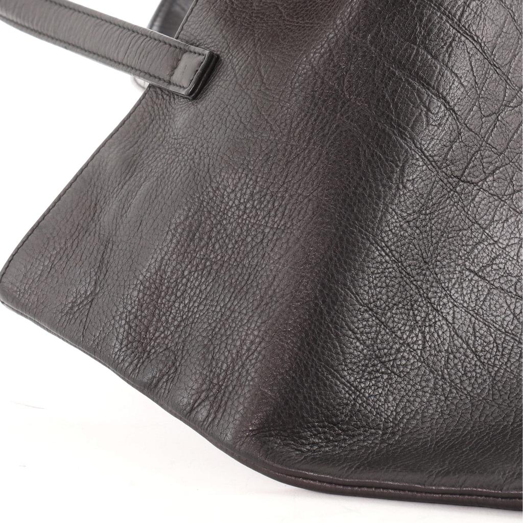 Bvlgari Flat Tote Embosssed Leather Tall Black商品第4张图片规格展示