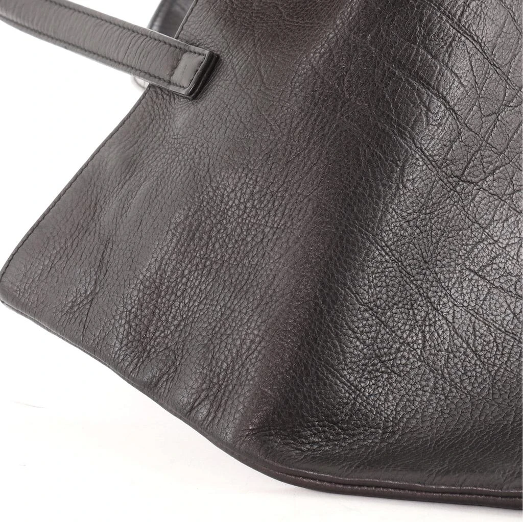 商品[二手商品] BVLGARI|Bvlgari Flat Tote Embosssed Leather Tall Black,价格¥4732,第4张图片详细描述