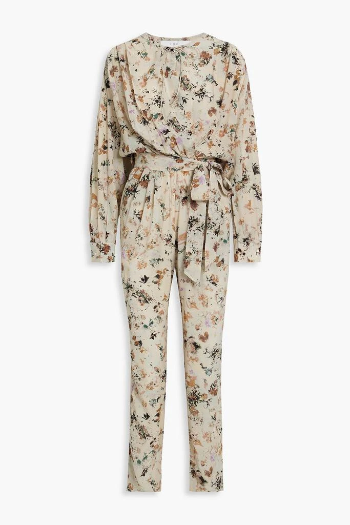 商品IRO|Mattai wrap-effect floral-print Lyocell and silk-blend jumpsuit,价格¥1570,第1张图片