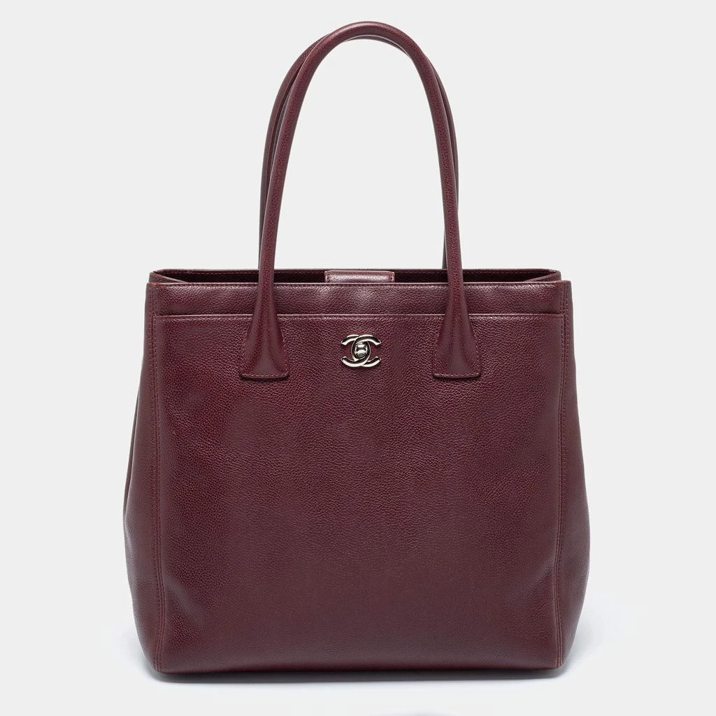 商品[二手商品] Chanel|Chanel Burgundy Leather Cerf Tote,价格¥11073,第1张图片