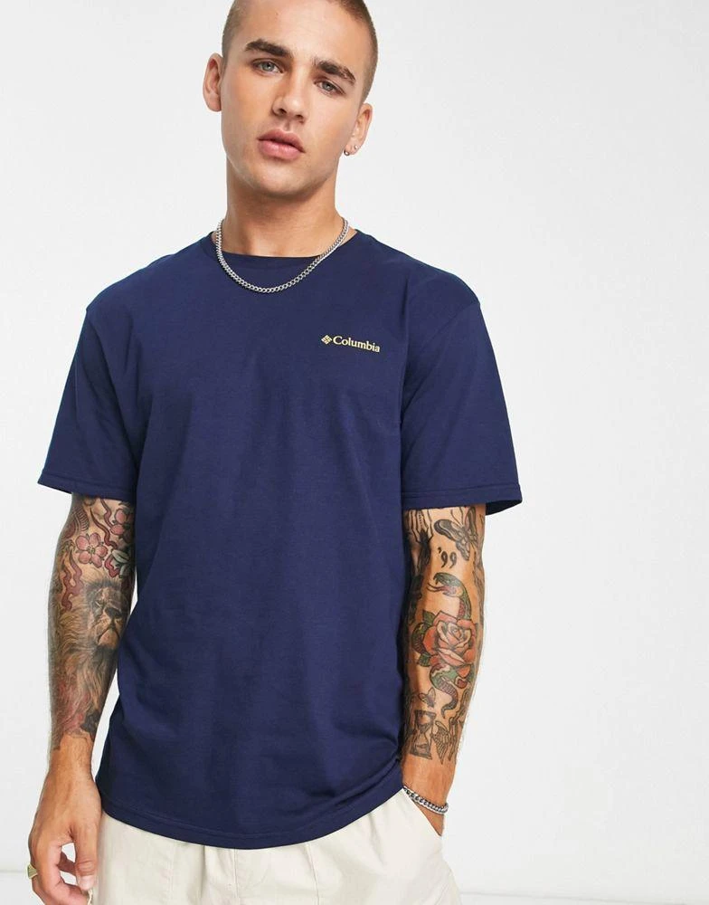 商品Columbia|Columbia North Cascades back print t-shirt in navy,价格¥164,第2张图片详细描述