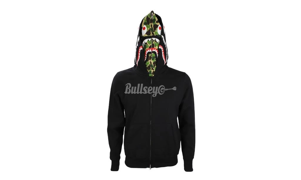 商品Bape|Bape Shark Black/Camo Zip-Up Double Hoodie,价格¥5135,第1张图片