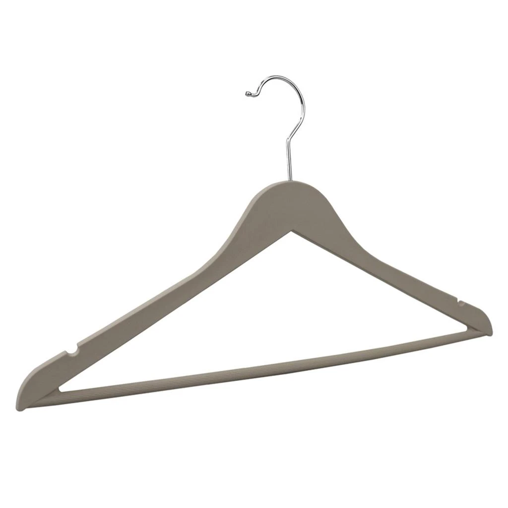 商品Home Basics|Home Basics Non-Slip Space-Saving Rubberized Plastic Hangers, Cream,价格¥111,第3张图片详细描述
