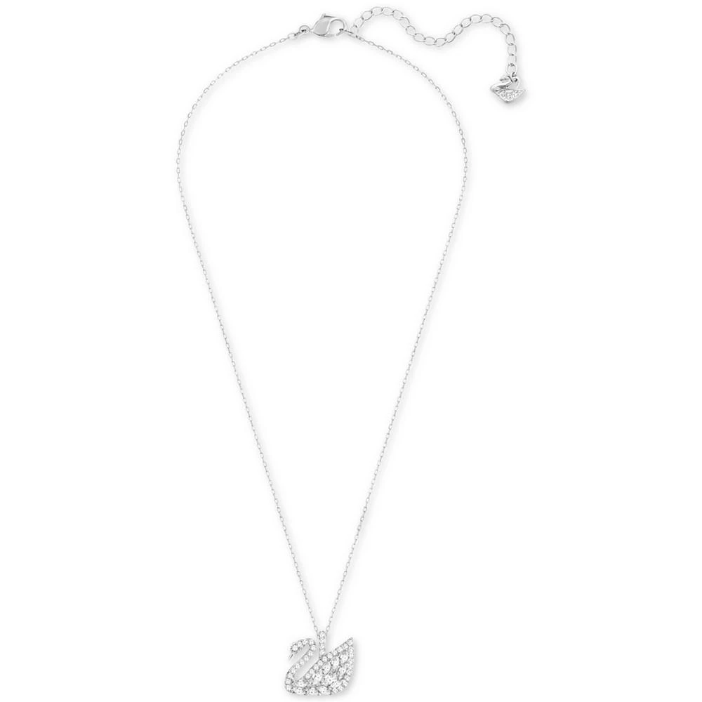 商品Swarovski|Silver-Tone Pavé Swan Pendant 项链,价格¥894,第2张图片详细描述