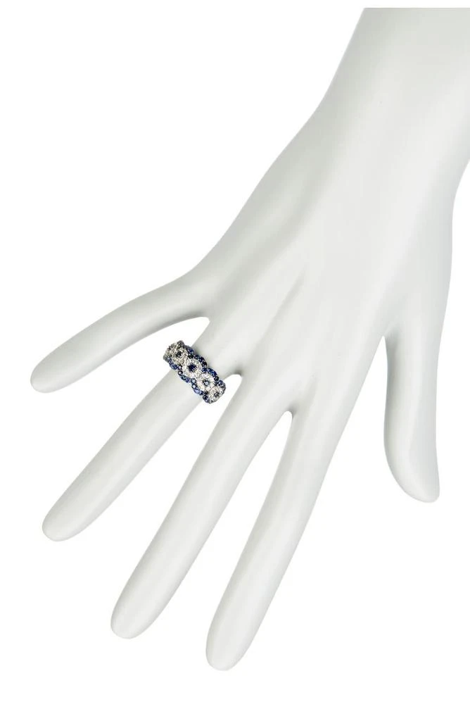 商品Suzy Levian|Two-Tone Blue Sapphire, Created White Sapphire & Brown Diamond Ring,价格¥1943,第2张图片详细描述