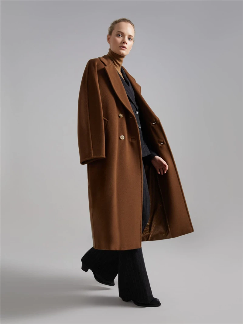 商品Max Mara|MaxMara 经典款羊毛双排扣101801大衣外套 MADAME 1018014106,价格¥26121,第7张图片详细描述
