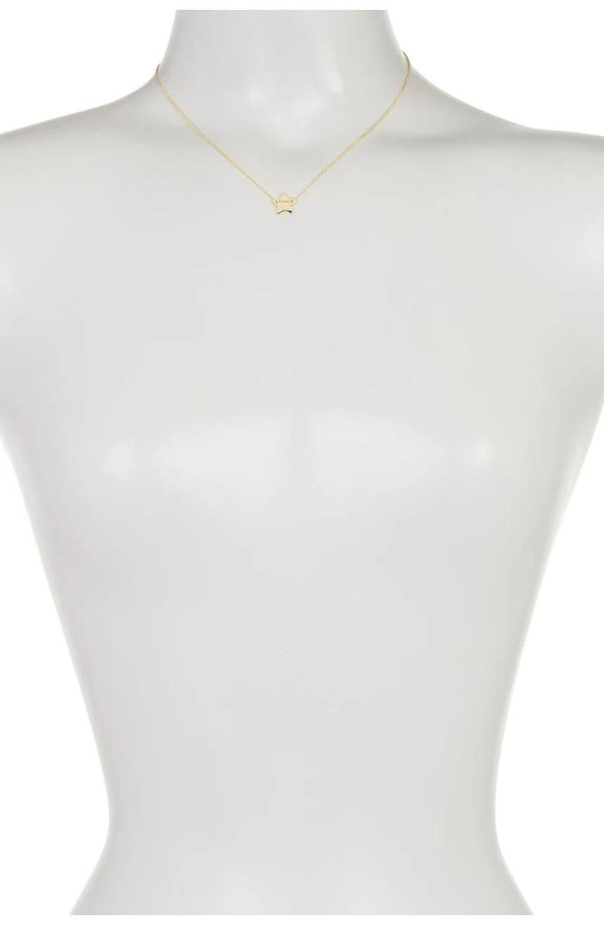 商品ADORNIA|14K Yellow Gold Plated Diamond Detail Star Charm Necklace - 0.01 ctw,价格¥150,第2张图片详细描述