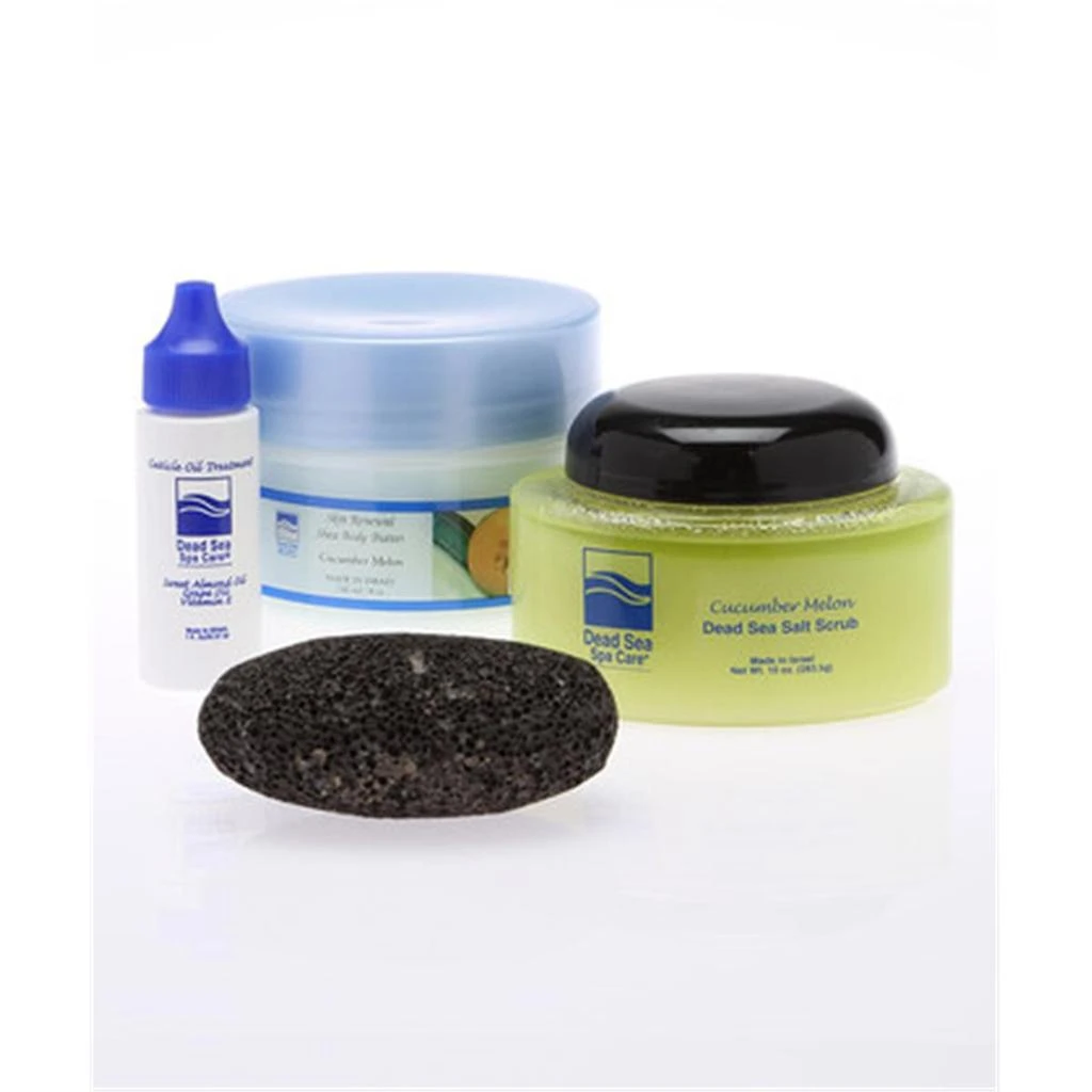 商品Dead Sea Spa Care|DEADSEA-40 20 oz Cuc-Mel Salt scrub, 8 oz Cuc-Mel Shea Body Butter, Cuticle Oil,价格¥334,第1张图片