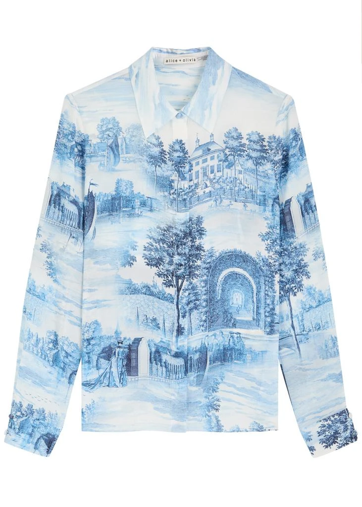 商品Alice + Olivia|Willa printed silk shirt,价格¥3526,第1张图片