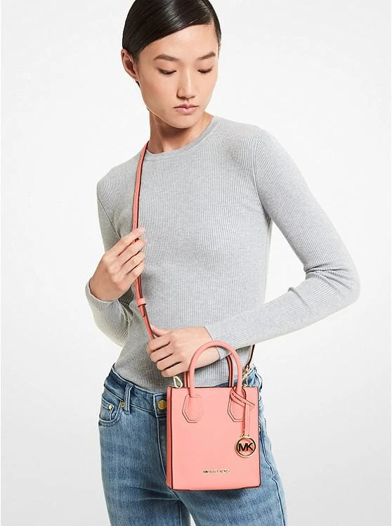 商品Michael Kors| Mercer小号鹅卵石皮革横挎包MK琴谱包,价格¥440,第3张图片详细描述