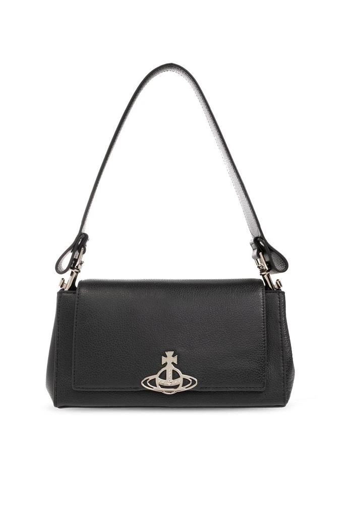 商品Vivienne Westwood|Vivienne Westwood Orb Plaque Foldover-Top Shoulder Bag,价格¥3381,第1张图片