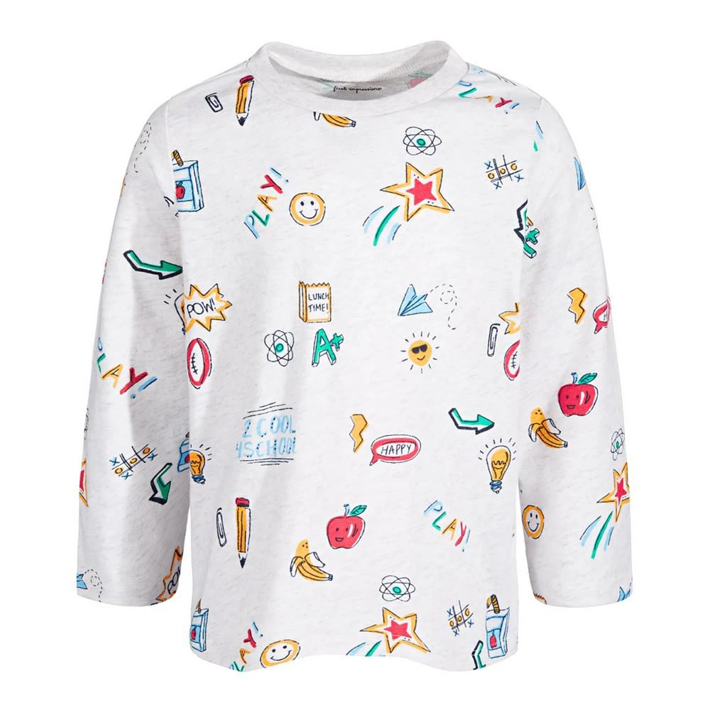 商品First Impressions|Baby Boys Doodle Long Sleeve Shirt, Created for Macy's,价格¥30,第1张图片