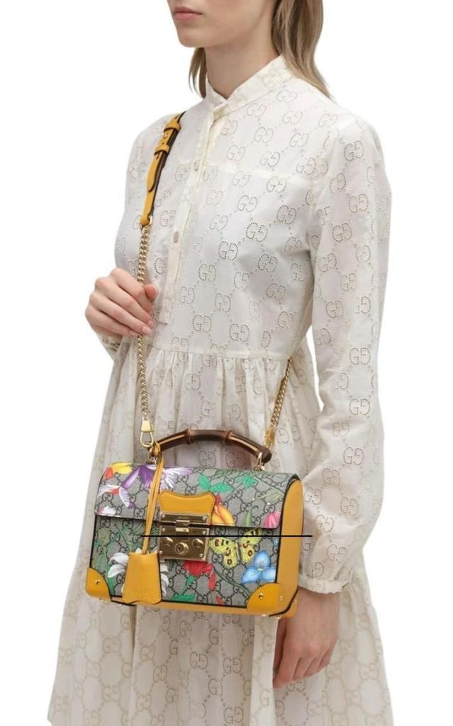 商品Gucci|Multicolor Small GG Flora Bamboo Padlock Bag,价格¥24178,第2张图片详细描述