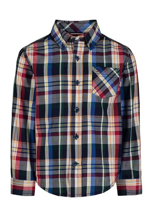 商品Tommy Hilfiger|Boys 8-20 Long Sleeve Plaid Shirt,价格¥142,第1张图片