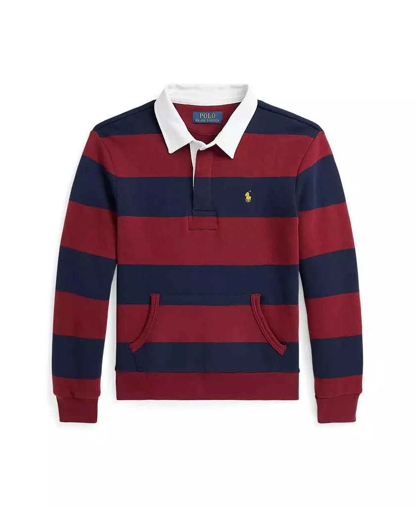 商品Ralph Lauren|Big BoysStriped Fleece Rugby Sweatshirt,价格¥330,第1张图片