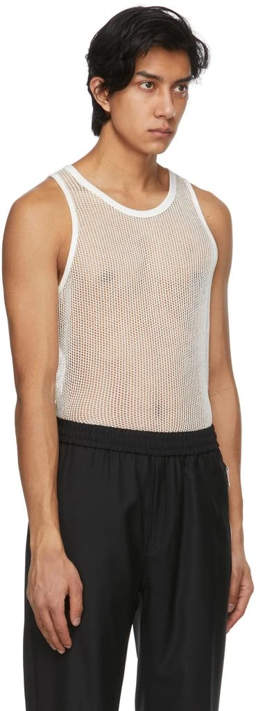 商品Givenchy|Off-White Metallized Mesh Slim Fit Tank Top,价格¥1932,第2张图片详细描述
