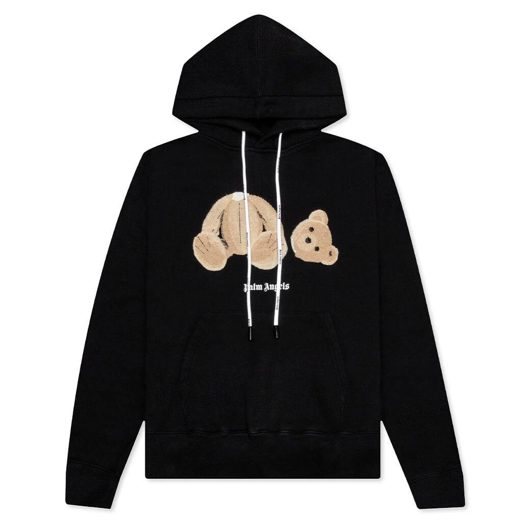 商品Palm Angels|Palm Angels Bear Hoodie - Black/Brown,价格¥6390,第1张图片