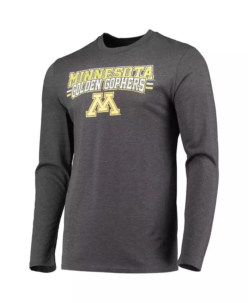 商品Concepts Sport|Men's Maroon, Heathered Charcoal Minnesota Golden Gophers Meter Long Sleeve T-shirt and Pants Sleep Set,价格¥387,第2张图片详细描述