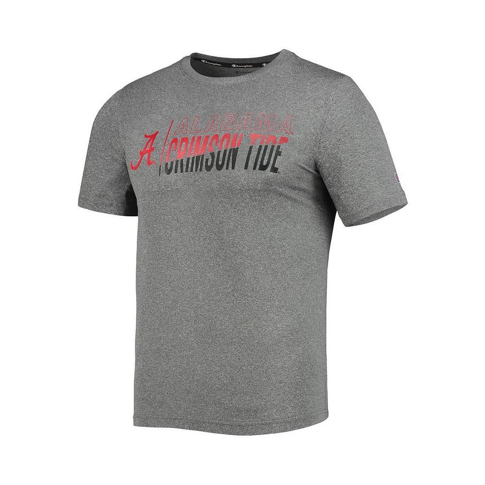 商品CHAMPION|Men's Gray Alabama Crimson Tide Slash Stack T-shirt,价格¥180,第4张图片详细描述