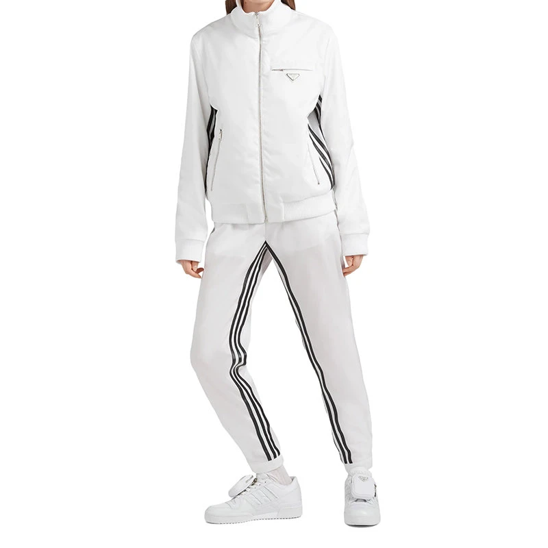 商品Prada|【预售3-7天】普拉达  ADIDAS联名系列 男女同款白色再生尼龙运动裤SPH155_1WQ8_F0AA1_S_212,价格¥7344,第4张图片详细描述