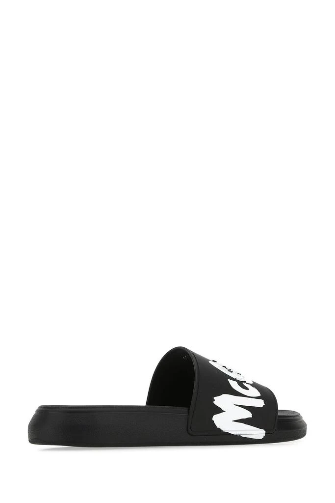 商品Alexander McQueen|Black rubber slippers,价格¥1385,第2张图片详细描述