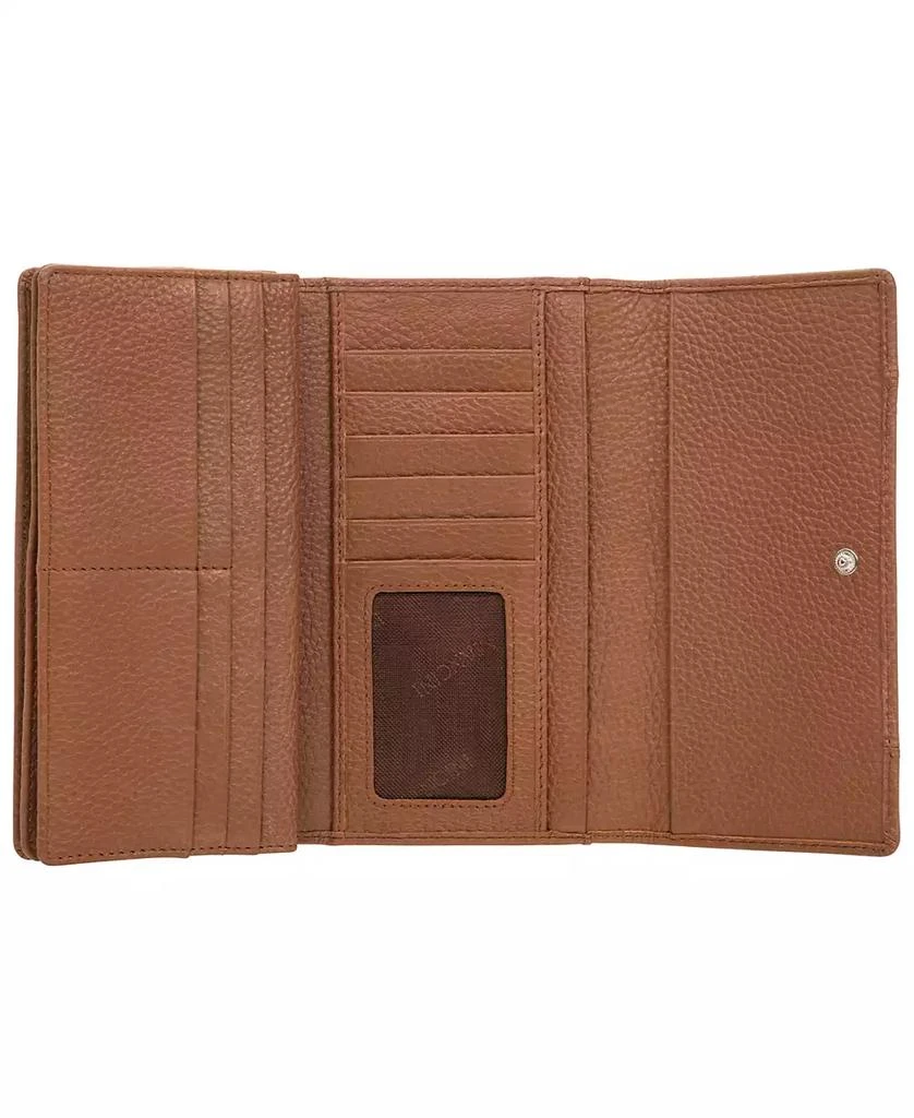 商品Mancini Leather Goods|Women's Pebbled Collection RFID Secure Trifold Wing Wallet,价格¥579,第5张图片详细描述