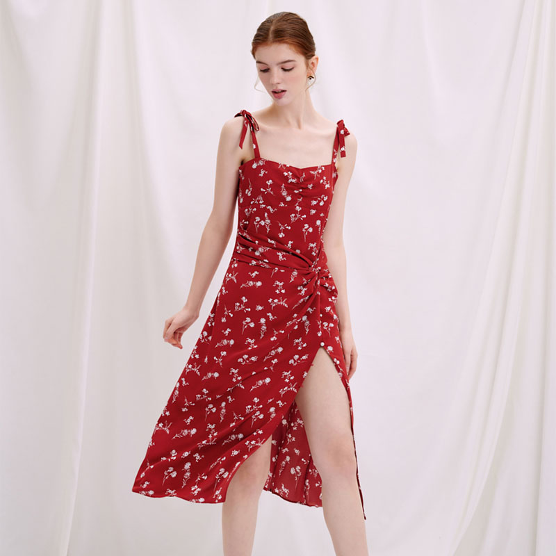 Lorraine连衣裙 - 红色印花  | Lorraine Dress - Red Floral商品第2张图片规格展示