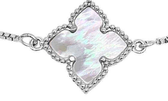 商品ADORNIA|Four Point Mother of Pearl Flower Bolo Bracelet,价格¥156,第2张图片详细描述