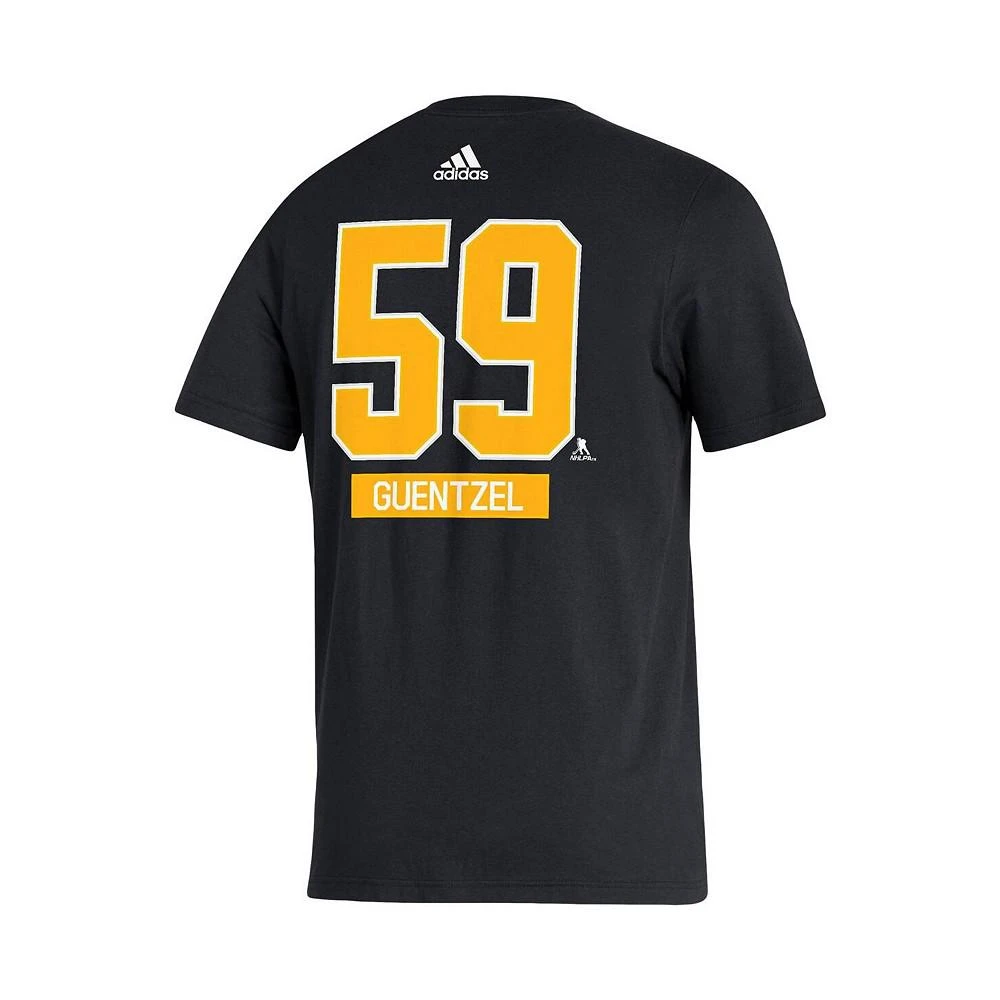 商品Adidas|Men's Jake Guentzel Black Pittsburgh Penguins Player Name & Number T-shirt,价格¥188,第3张图片详细描述