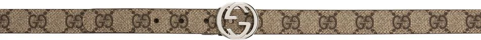 商品Gucci|驼色 GG Supreme 儿童腰带,价格¥2229,第1张图片
