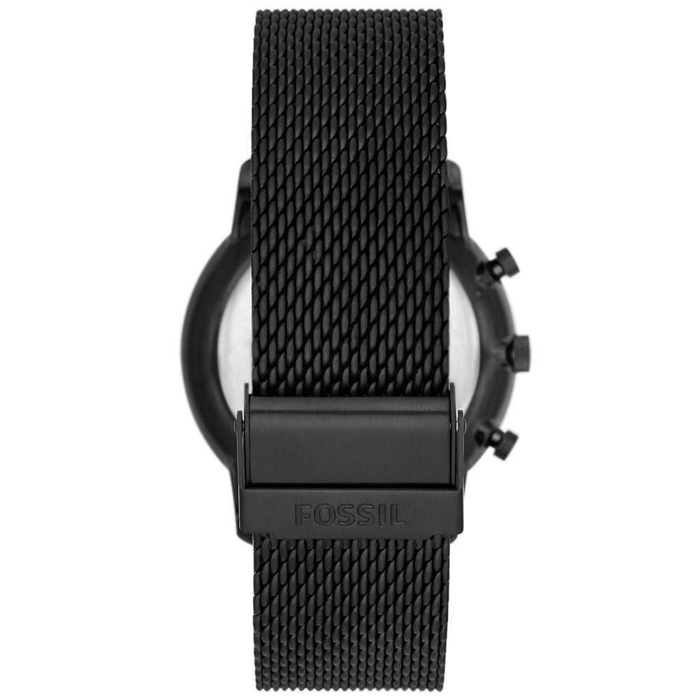 Men's Minimalist Black Stainless Steel Mesh Watch, 42mm商品第3张图片规格展示