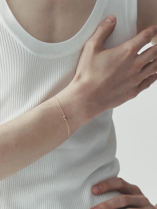 商品hyeres-lor|Happiness 14K H Bracelet_Rose Gold,价格¥2302,第2张图片详细描述