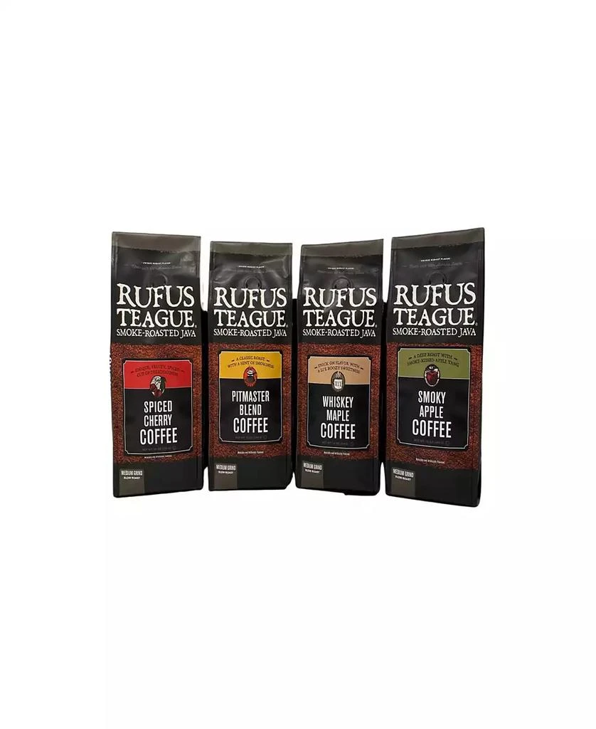 商品Alder Creek Gift Baskets|Rufus Teague Smoke-Roasted Coffee Variety, Set of 4,价格¥479,第1张图片