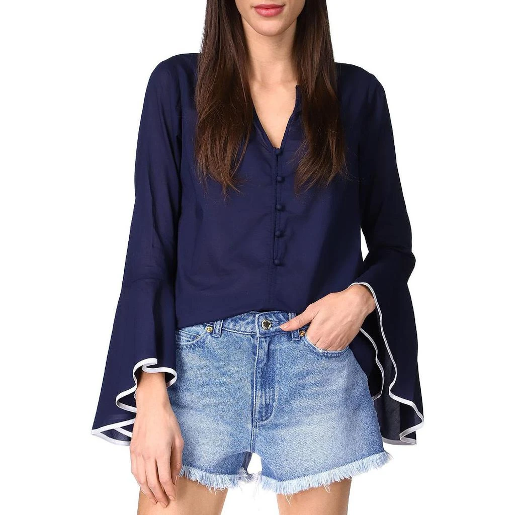 商品Michael Kors|MICHAEL Michael Kors Womens Light Button-front Blouse,价格¥289,第1张图片