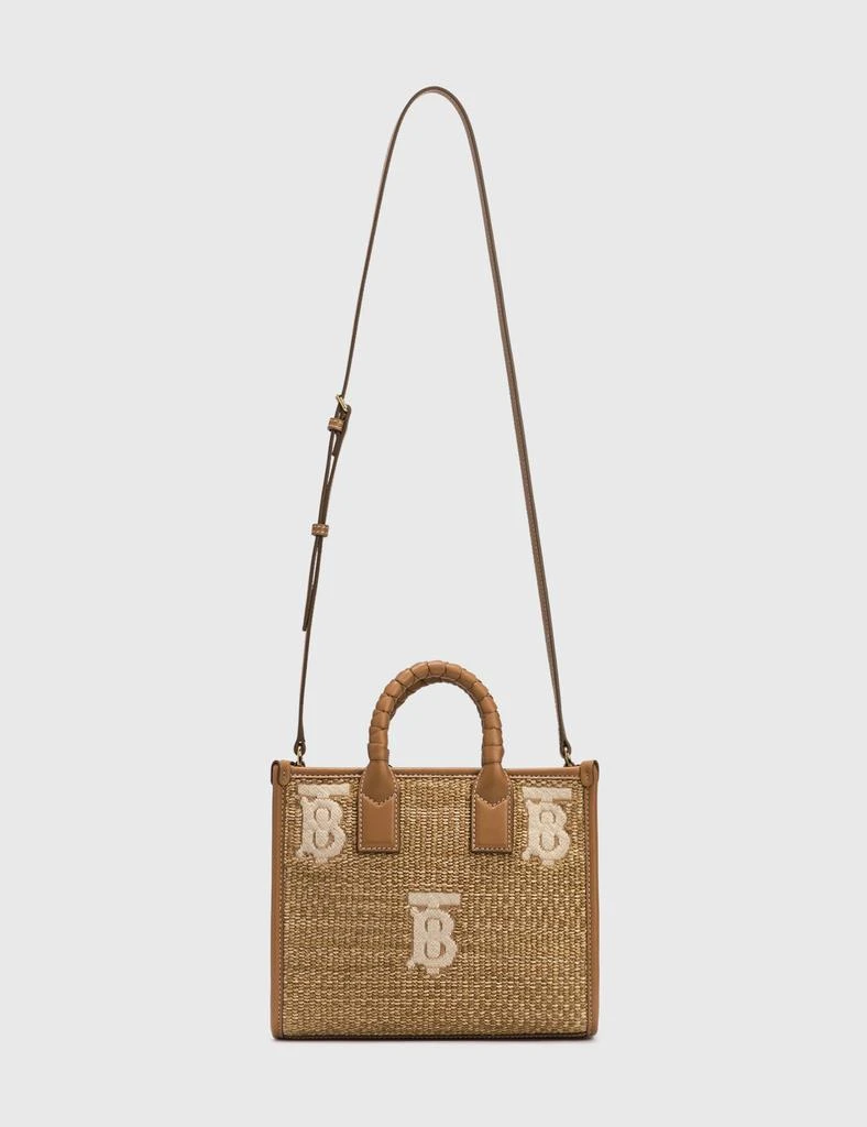 商品Burberry|Mini Monogram Raffia-effect Freya Tote,价格¥13181,第4张图片详细描述