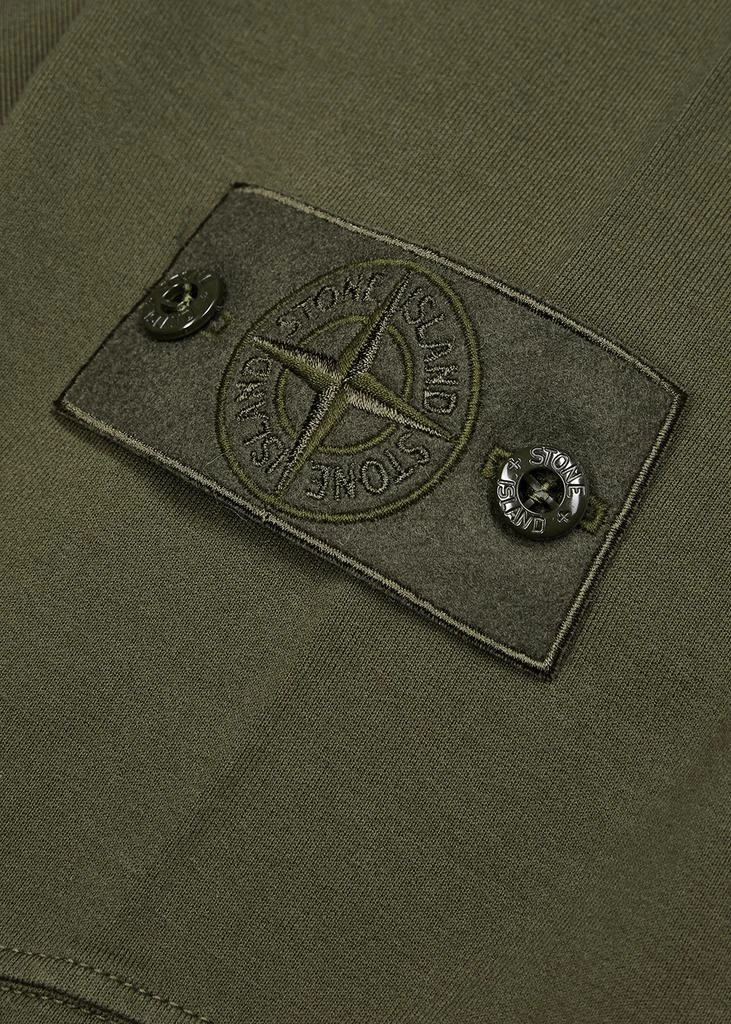 商品Stone Island|Army green cotton-jersey sweatshirt 卫衣,价格¥2181,第5张图片详细描述