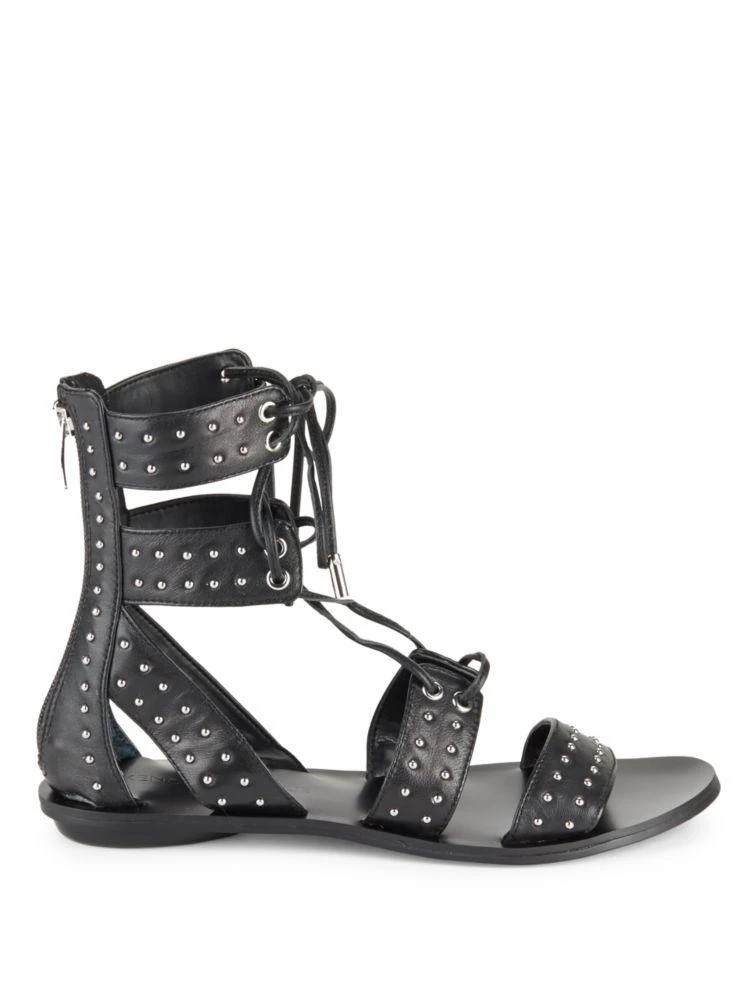 商品KENDALL & KYLIE|Fabia Studded Suede Lace-Up Sandals,价格¥253,第4张图片详细描述