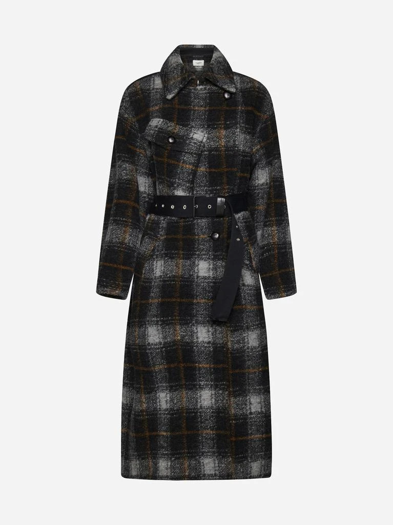 商品Isabel Marant|Laurie check wool-blend coat,价格¥3399,第1张图片