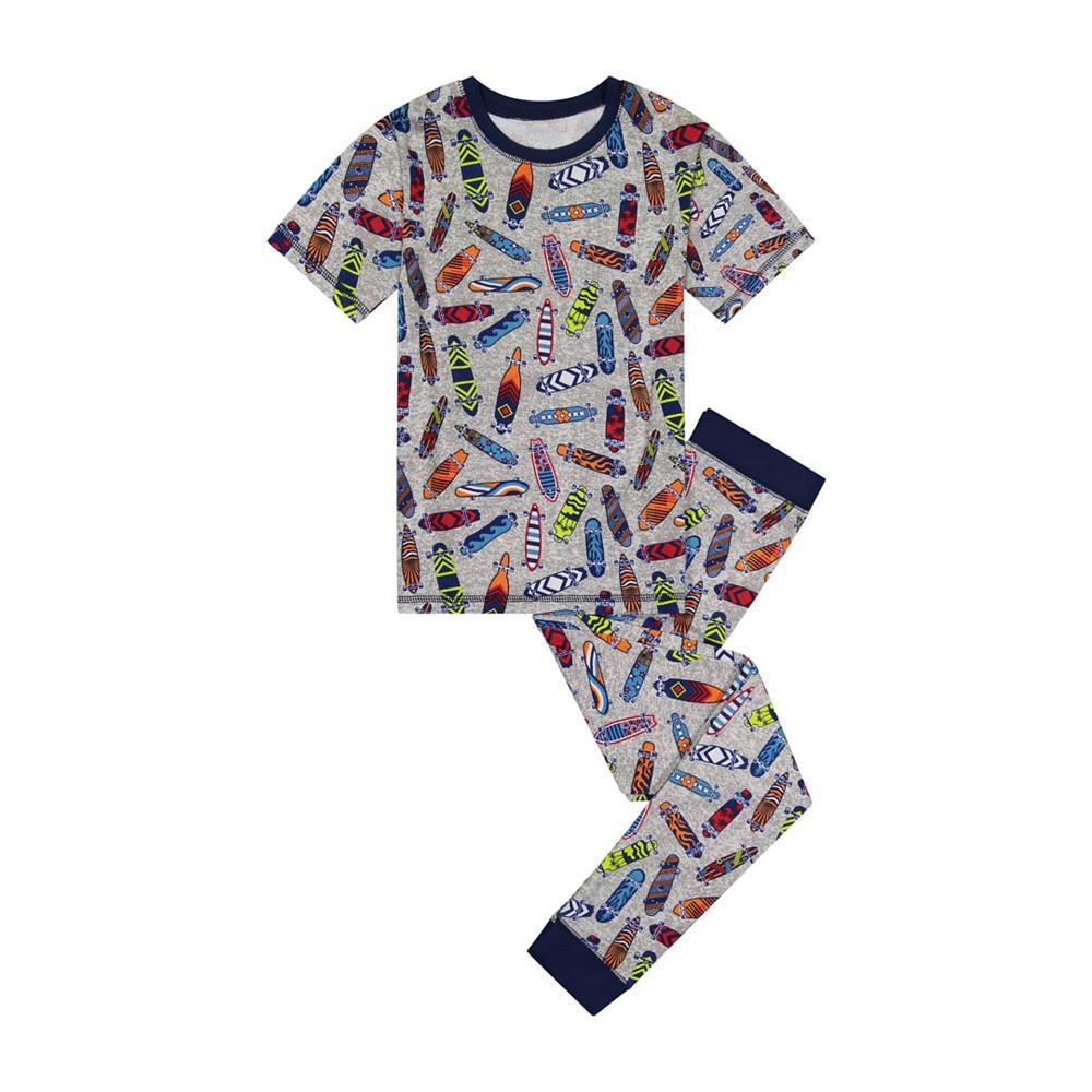 商品Sleep On It|Big Boys T-shirt and Pants Pajama Set, 2 Piece,价格¥173,第1张图片