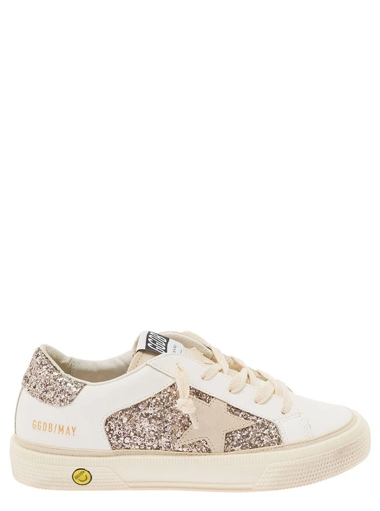 商品Golden Goose|May Leather And Glitter Upper Suede Star Glitter Heel Include Stesso Codice Gyf,价格¥2172,第1张图片