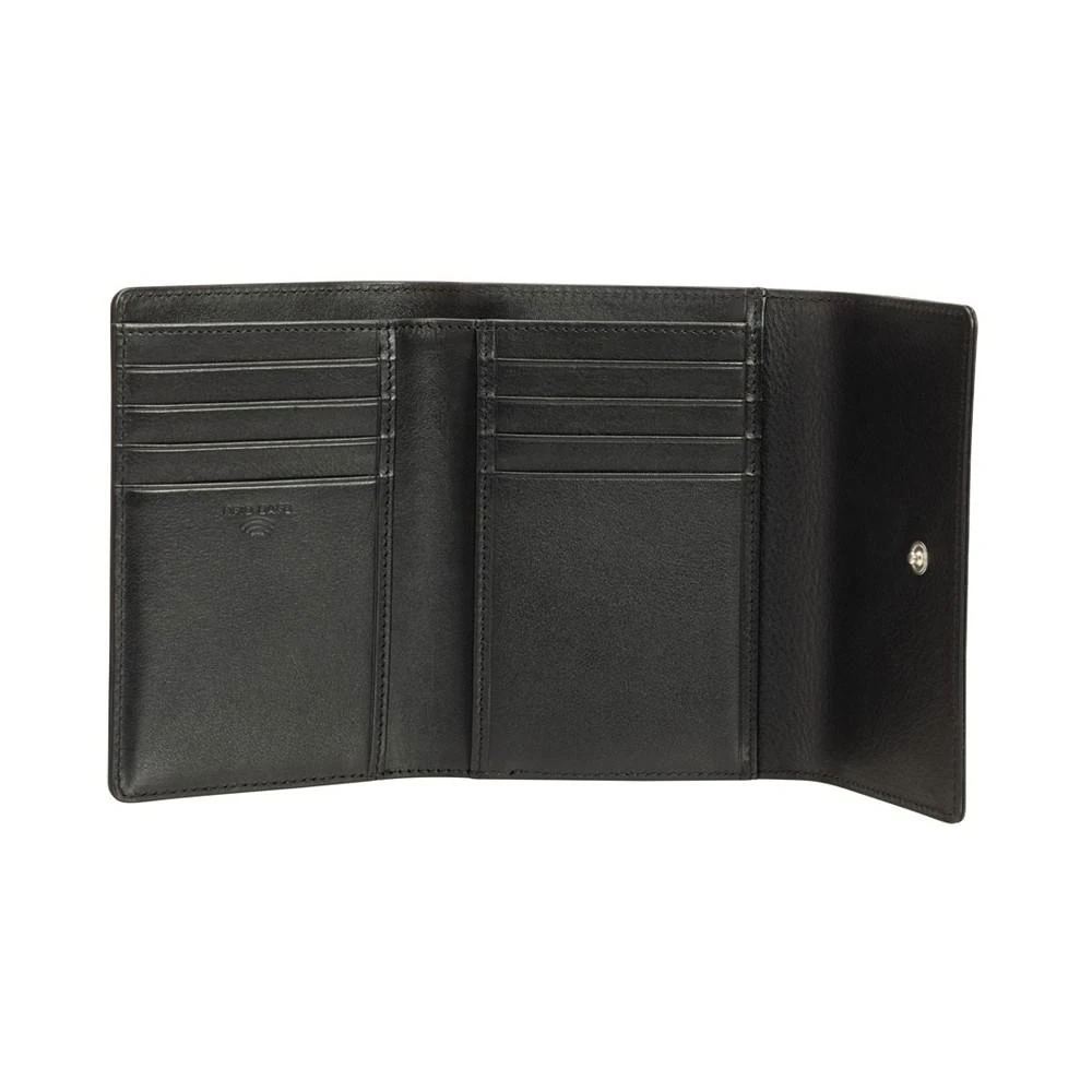 商品Mancini Leather Goods|Women's Croco Collection RFID Secure Mini Clutch Wallet,价格¥551,第4张图片详细描述