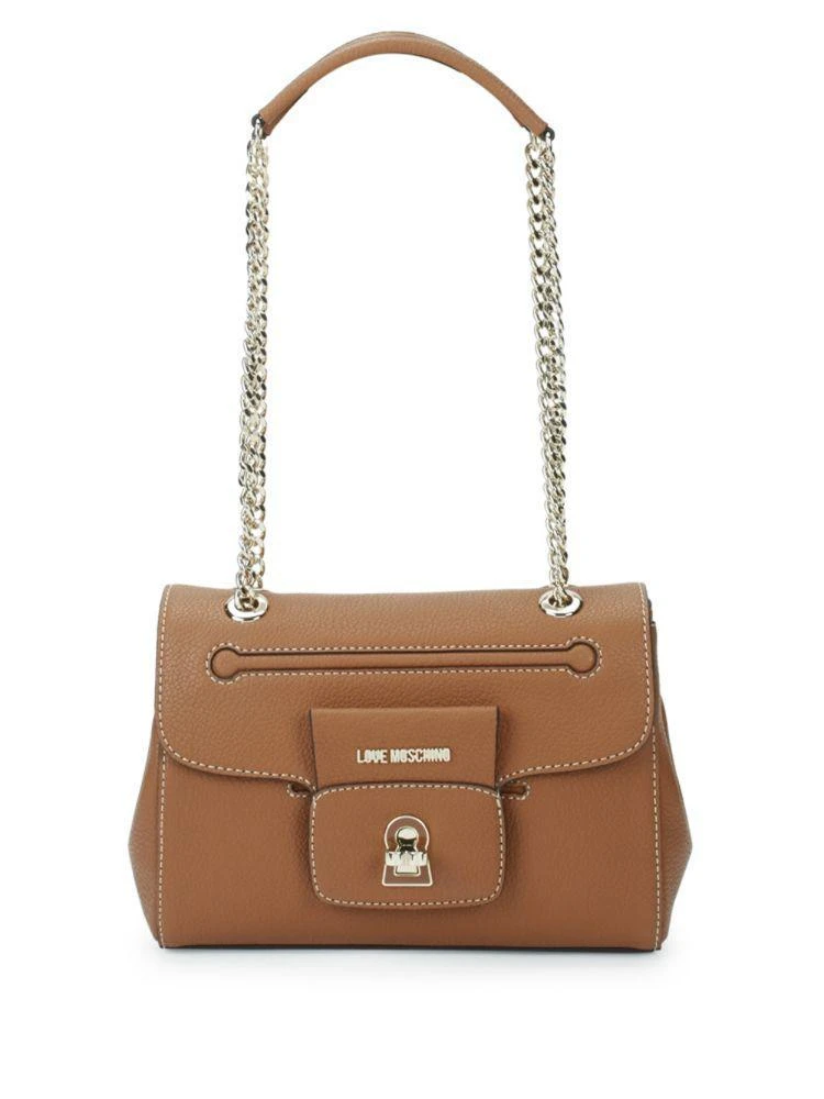 商品Moschino|Faux Leather Curb Chain Shoulder Bag,价格¥1180,第1张图片
