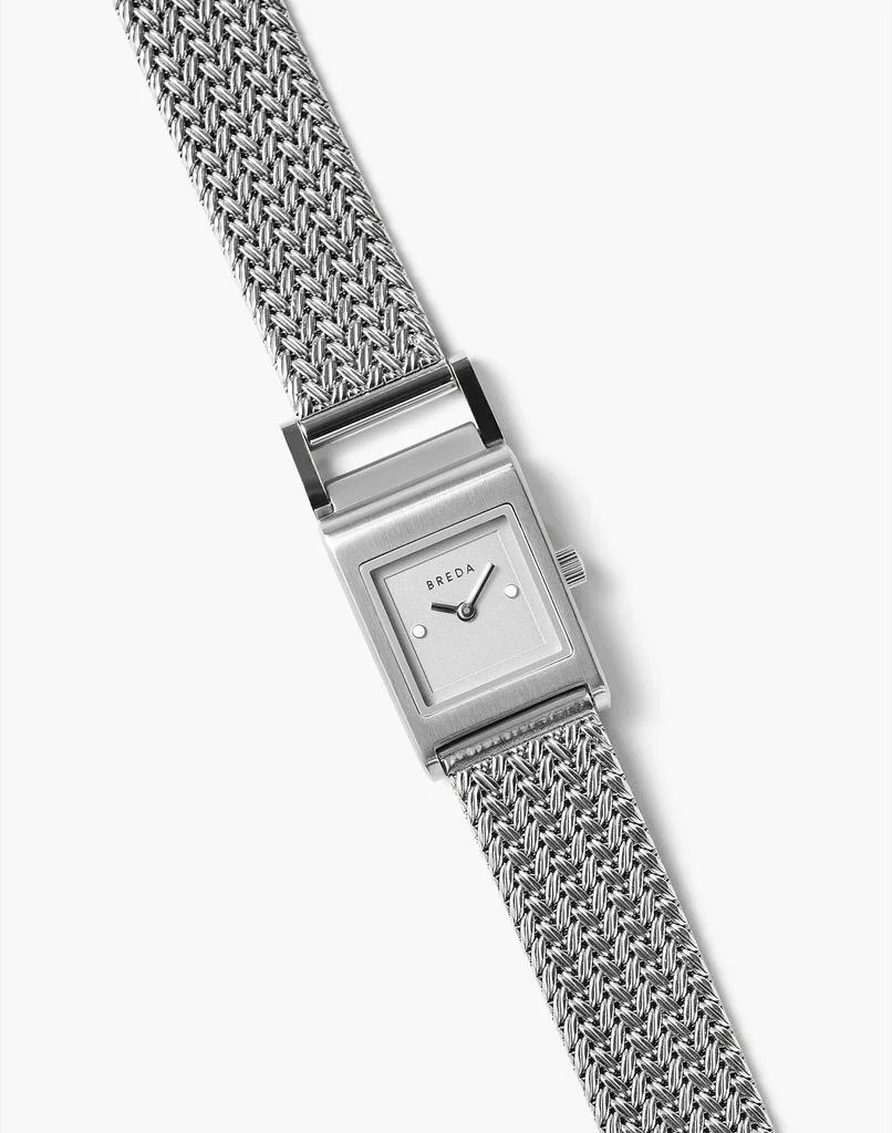 商品Madewell|BREDA Revel Tethered Silver Stainless Steel Mesh Bracelet Watch, 18mm,价格¥1066,第3张图片详细描述