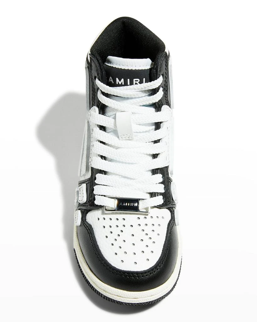 商品AMIRI|Kid's Skel Bicolor Leather High-Top Sneakers, Size Toddlers/Kids,价格¥2300,第3张图片详细描述