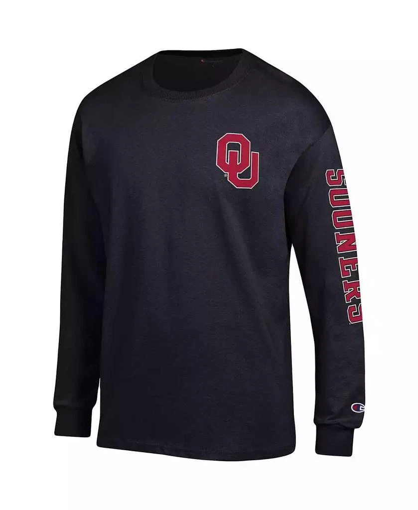 商品CHAMPION|Men's Black Oklahoma Sooners Team Stack Long Sleeve T-shirt,价格¥225,第2张图片详细描述