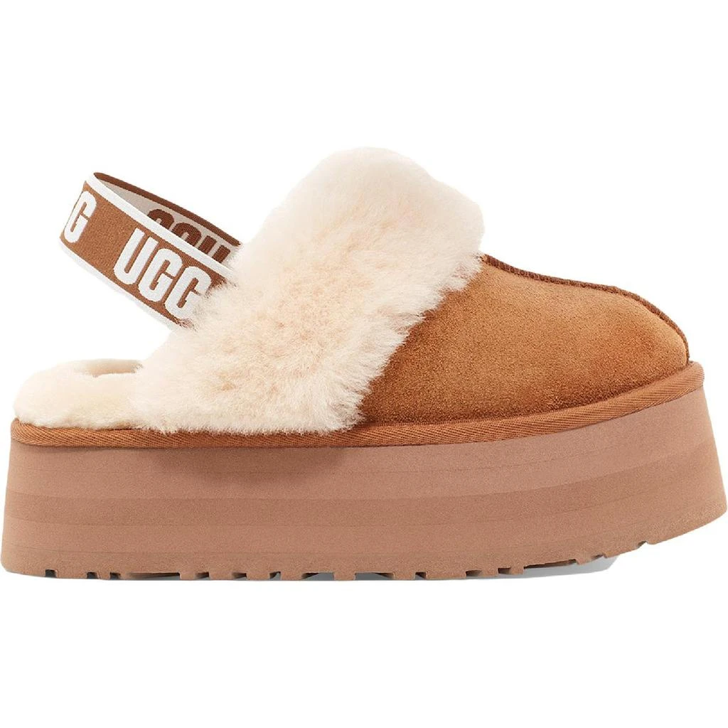 商品UGG|Ugg Funkette Women's Suede Sheepskin Slingback Platform Slippers,价格¥735,第2张图片详细描述